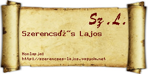 Szerencsés Lajos névjegykártya