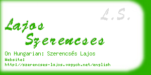 lajos szerencses business card