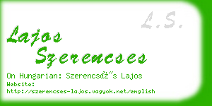 lajos szerencses business card